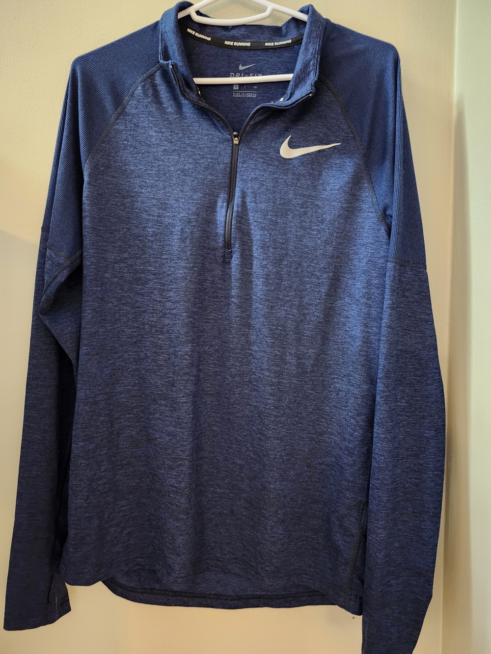 Nike Men’s Blue Dri-FIT Quarter-Zip Running Top Small